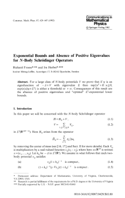 Physics Exponential Bounds and Absence of Positive Eigenvalues