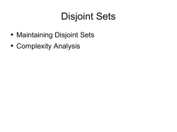 Disjoint Sets