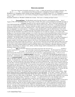 House Lease Agreement