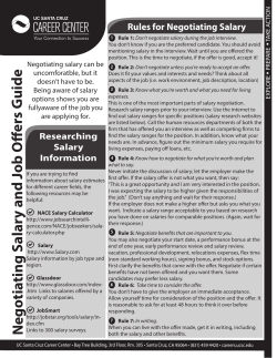 job offer-salary - UCSC Career Center