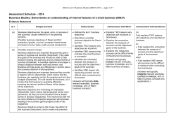 NCEA Level 1 Business Studies (90837) 2014 Assessment