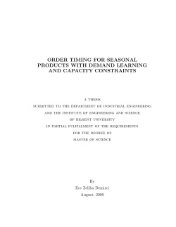 order timing for seasonal products with demand learning and