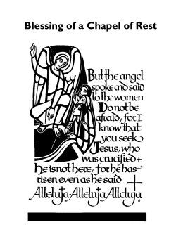 Blessing of a Chapel of Rest
