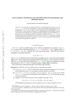 Local Bezout estimates and multiplicities of parameter and primary