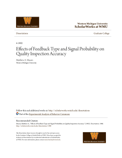 Effects of Feedback Type and Signal Probability on Quality