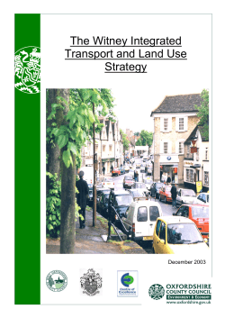 The Witney Integrated Transport and Land Use Strategy