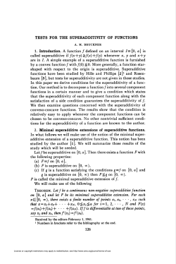 TESTS FOR THE SЬPERADDITIVITY OF FUNCTIONS