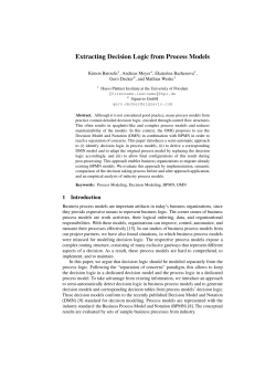 Extracting Decision Logic from Process Models