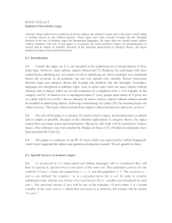 ROCH OUELLET Inclusive First-Order Logic &sect; 1