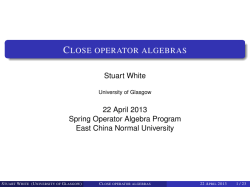 Close operator algebras