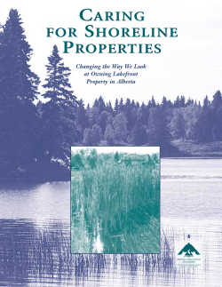 Caring for Shoreline Properties - Alberta Conservation Association