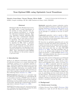 Near-Optimal BRL using Optimistic Local Transitions Mauricio Araya