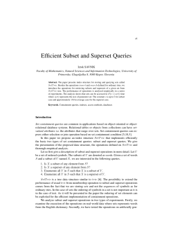 Efficient Subset and Superset Queries
