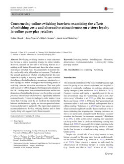 Constructing online switching barriers: examining the effects of