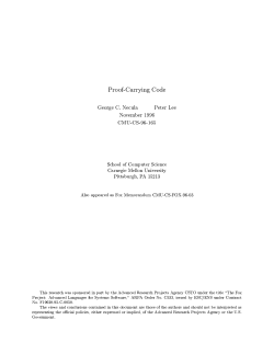 Proof-Carrying Code - The University of Texas at Dallas