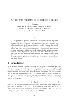 C -algebras generated by unbounded elements