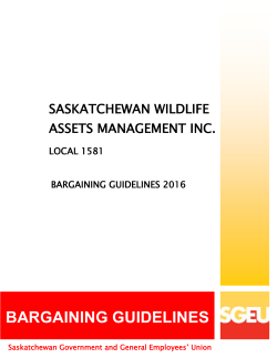 2017 SWAM Bargaining Guidelines