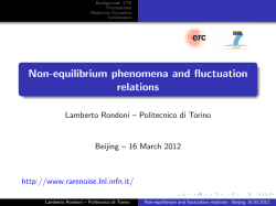 Non-equilibrium phenomena and fluctuation relations