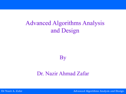 Advanced Algorithms