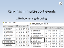 Rankings in multi