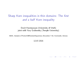 Sharp Korn inequalities in thin domains: The first and