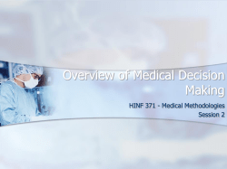 Overview of Medical Decision Making