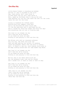 Sugarland One Blue Sky