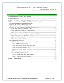 1.0 SmartMan Manual &ndash; 1. Start 0. Install Software