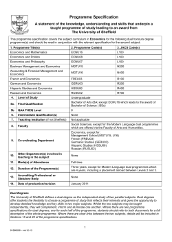 Economics - The University of Sheffield