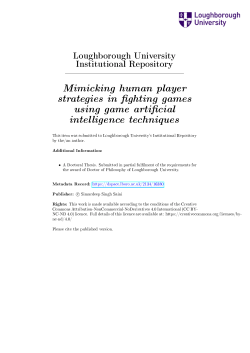 Mimicking human player strategies in ghting games using game arti