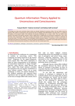 Quantum Information Theory Applied to Unconscious and
