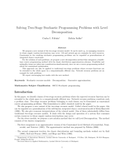 Solving Two-Stage Stochastic Programming Problems with Level