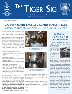 The Tiger Sig - Xi Xi Chapter of Sigma Chi at the University of Missouri