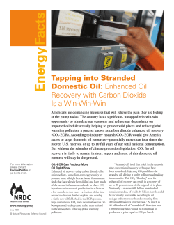 NRDC: Tapping into Stranded Domestic Oil: Enhanced Oil Recovery