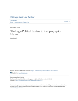 The Legal-Political Barriers to Ramping up to Hydro