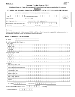 NPS Normal Withdrawal Form