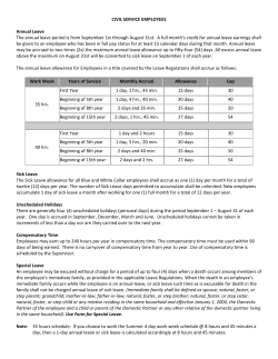 CIVIL SERVICE EMPLOYEES Annual Leave The annual leave