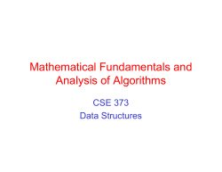 Mathematical Fundamentals and Analysis of Algorithms
