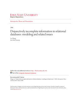 Disjunctively incomplete information in relational databases
