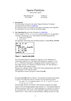Sparse Partitions - The Department of Computer Science