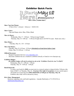 Exhibitor Information Fact Sheet