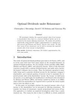 Optimal Dividends under Reinsurance
