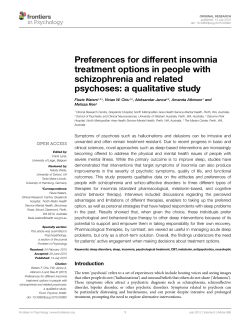 Preferences for different insomnia treatment options in people with