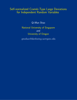 Self-normalized Cram&eacute;r-Type Large Deviations for Independent