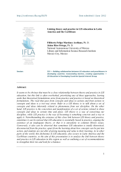 Linking theory and practice in LIS education in Latin