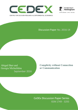 CeDEx Discussion Paper Series