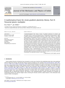 A mathematical basis for strain-gradient plasticity theory. Part II