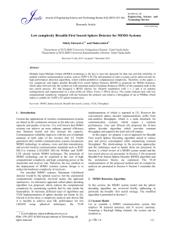 Low complexity Breadth First Search Sphere Detector for MIMO