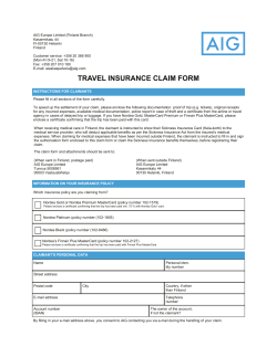 Nordea - Consumer - Claim form - Travel
