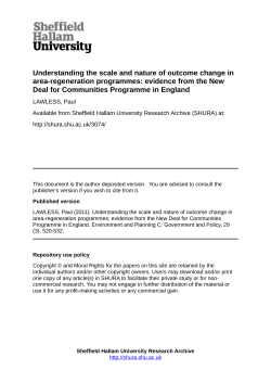 Understanding the scale and nature of outcome change in area